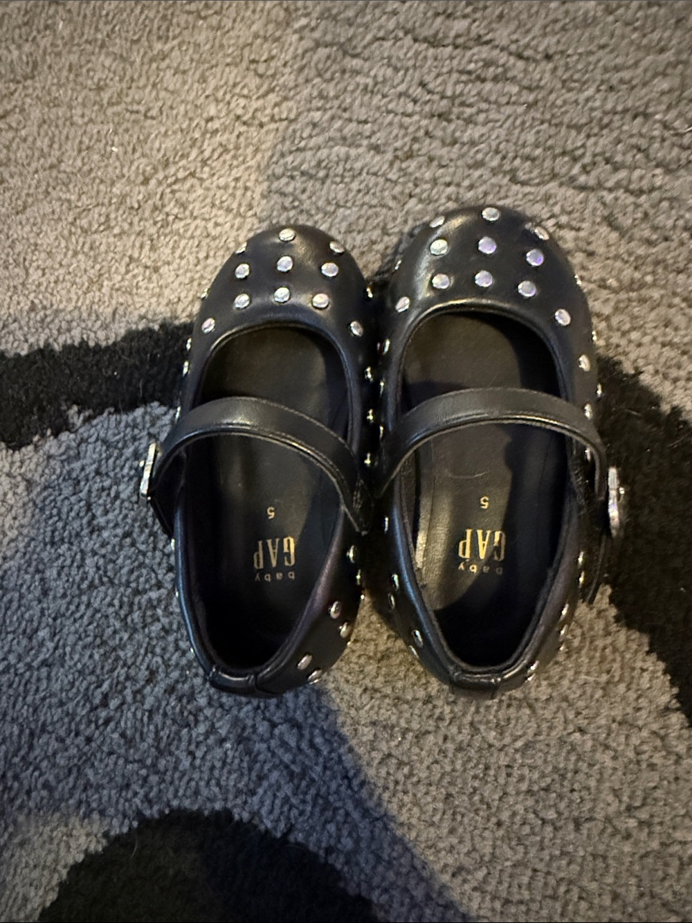 GAP Black Studded Mary Jane Flats